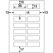 耐水ネームシール 透明 Mサイズ