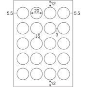 耐水ネームシール 透明 丸20面