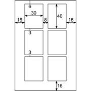 デジカメ証明写真サイズシール 6面