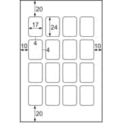 光沢ホワイトフィルム 耐水写真シール 16面