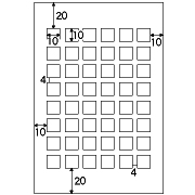 ミニ角シール 48面
