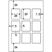切手型シール 9面