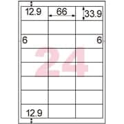 きれいにはがせるエコノミーラベル 24面 四辺余白