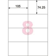 きれいにはがせるエコノミーラベル 8面 余白なし  