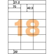 エコノミーラベル 18面 上下余白