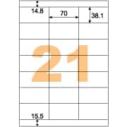 エコノミーラベル 21面 上下余白