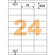 エコノミーラベル 24面 上下余白