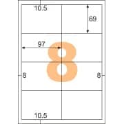 エコノミーラベル 8面 四辺余白