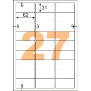 エコノミーラベル 27面 四辺余白 角丸