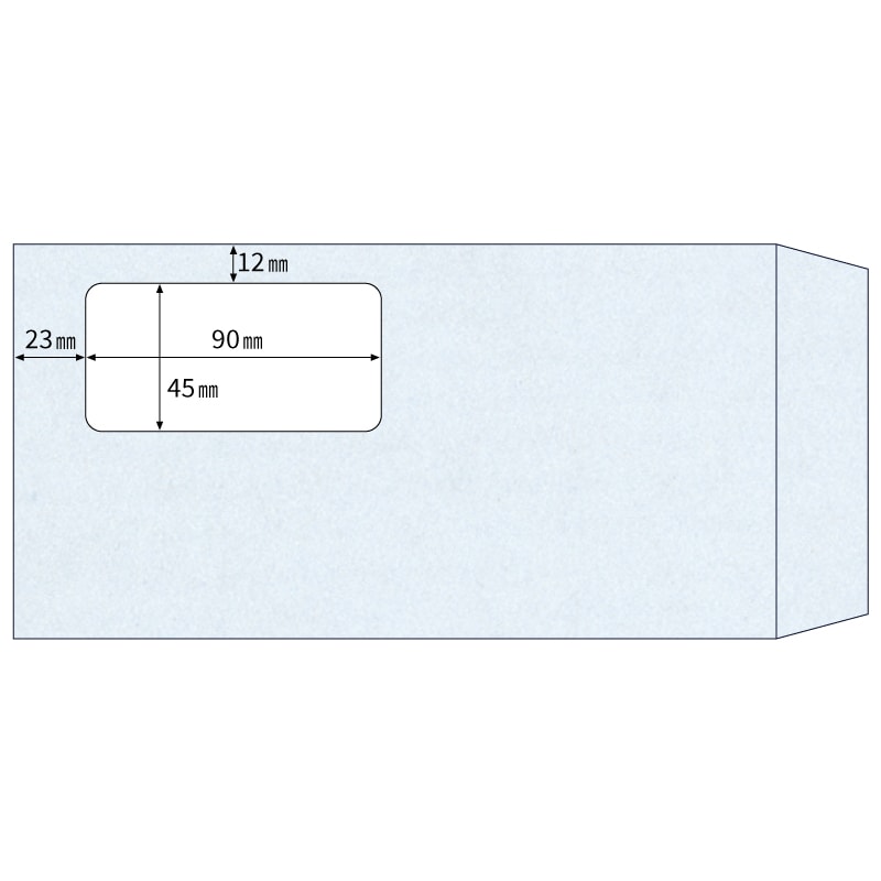 窓つき封筒 長形3号/スカイ
