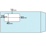 窓つき封筒 長形3号/ブルー