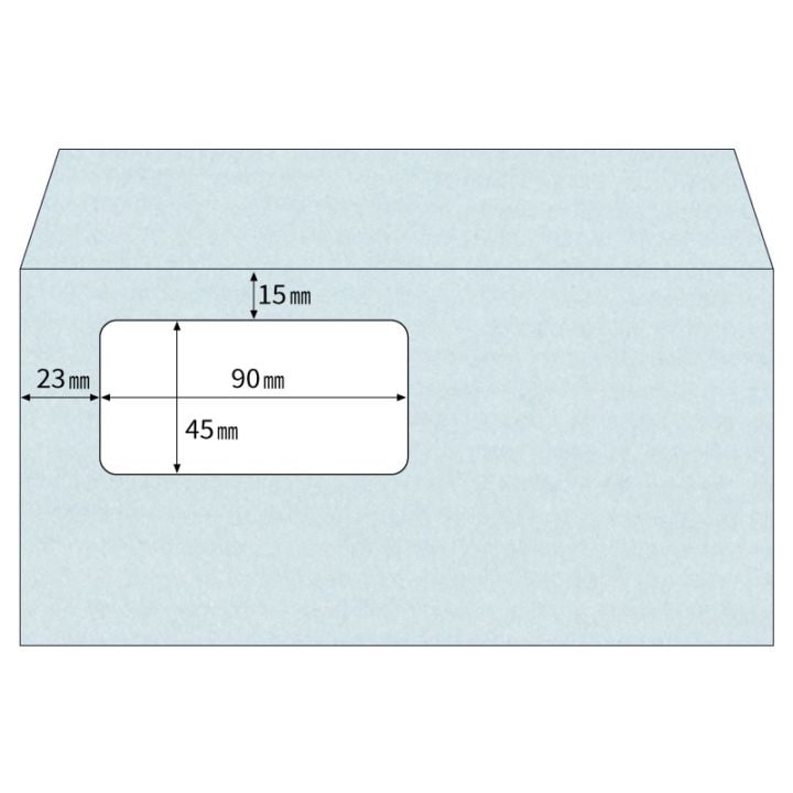 窓つき封筒 A4三ツ折用（長6）/メタル