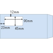 窓つき封筒 長形3号/アクア