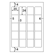 インデックスラベル20 ホワイト