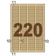 クラフト紙ラベル ライトブラウン 茶封筒用 A4 220面