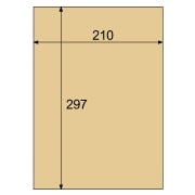 クラフト紙ラベル ライトブラウン 茶封筒用 A4 ノーカット 