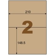 クラフト紙ラベル ダークブラウン ダンボール用 A4 2面 