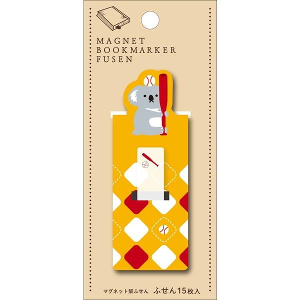 マグネット栞ふせん コアラの野球