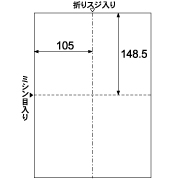 はがき・カード 2ツ折 2面/光沢&マット