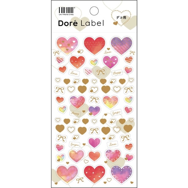 Dore Label 箔 モチーフ ハートリボン