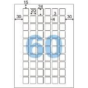 A4インデックス用シール 角丸 60面