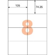A4タックシール 8面 余白なし