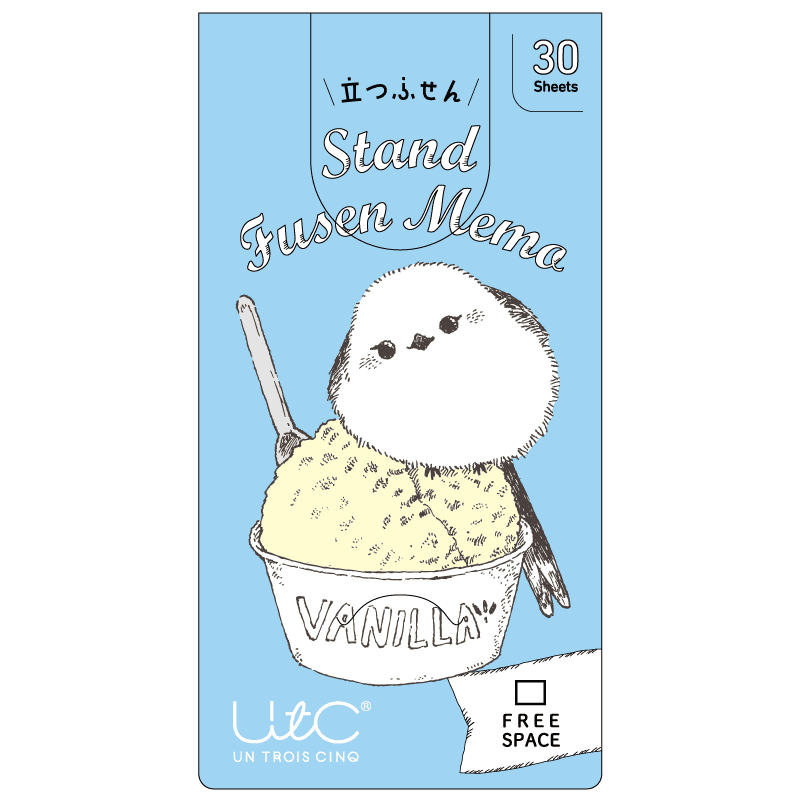 立つふせん アイス屋のシマエナガ／フリースペース