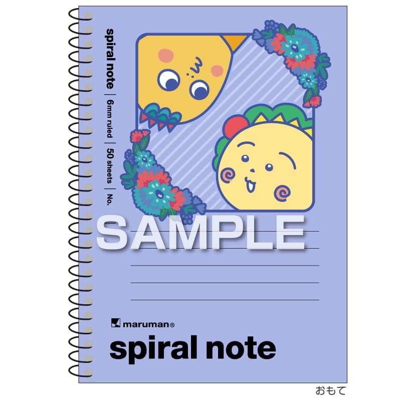 コジコジ Flower Break Time スパイラルノート（A6サイズ）／パープル