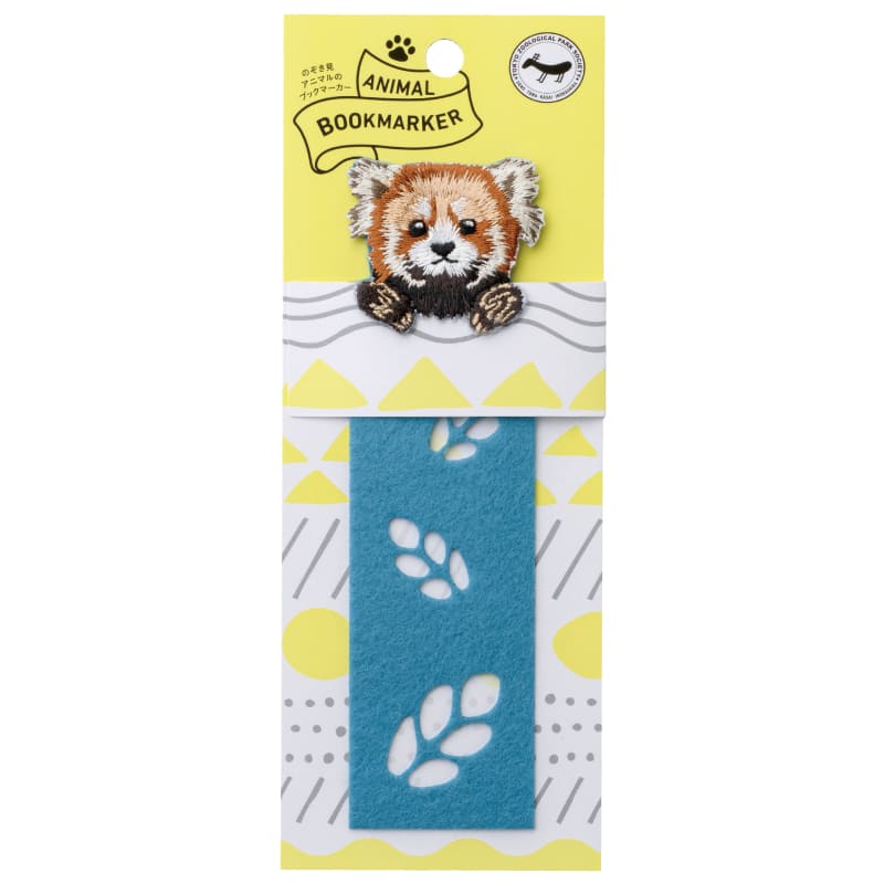 ANIMAL BOOKMARKER 刺繍しおり レッサーパンダ
