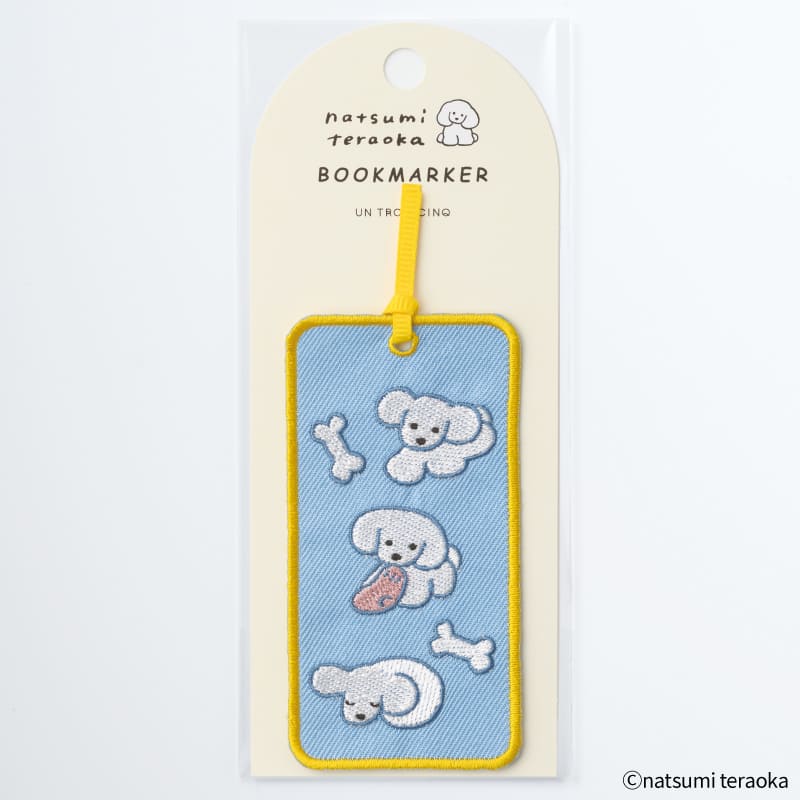 てらおかなつみ 刺繍しおり たくさんのいぬ