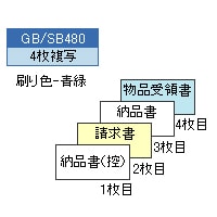 納品書 請求・受領付 4P