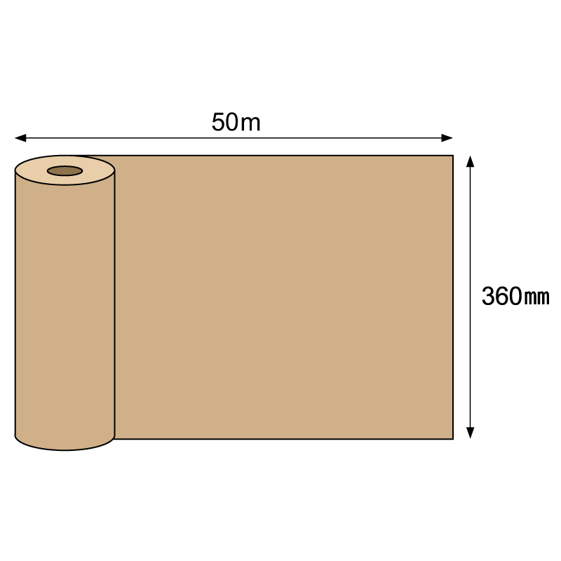 テープのいらない梱包紙 クラフト ロールタイプ