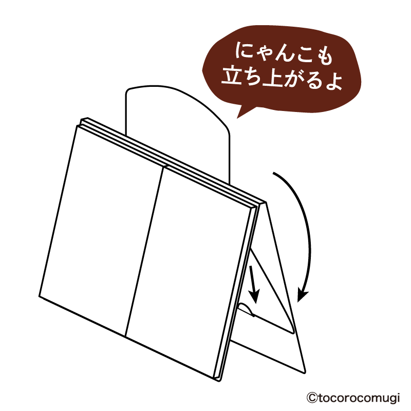 立つふせんBIG てくてくパン屋さんにゃんこ／罫線 ＆ フリースペース