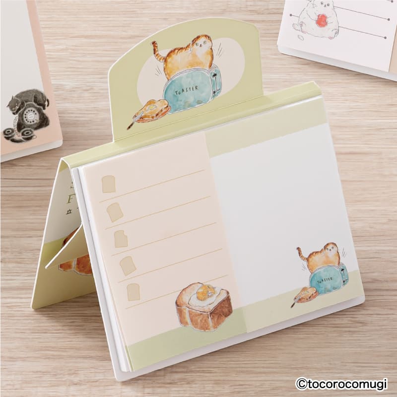 立つふせんBIG こんがりトーストにゃんこ／To Do ＆ フリースペース