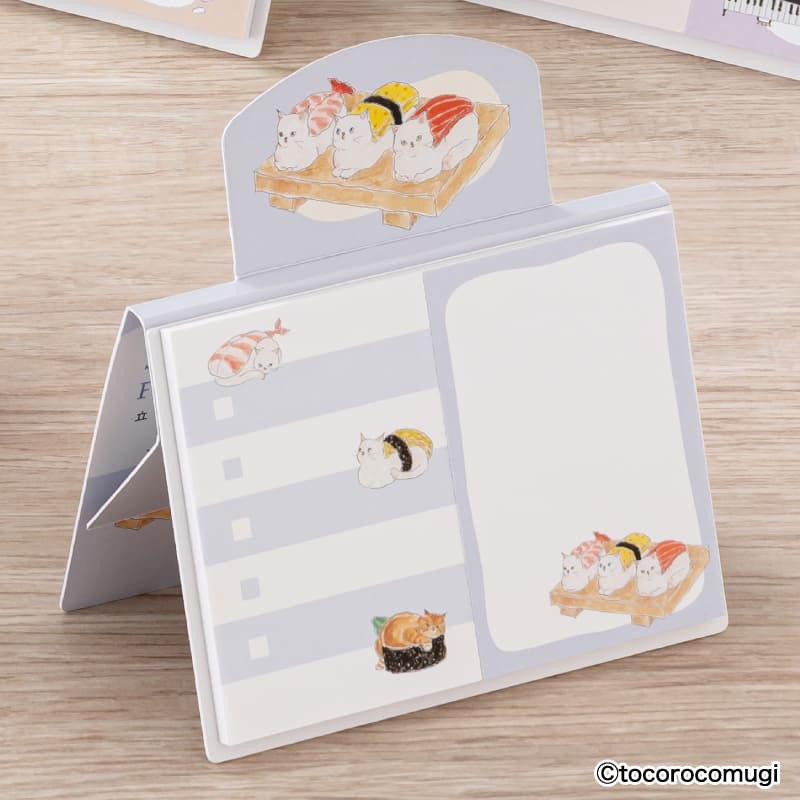 立つふせんBIG ほっぺた落ちるお寿司にゃんこ／To Do ＆ フリースペース