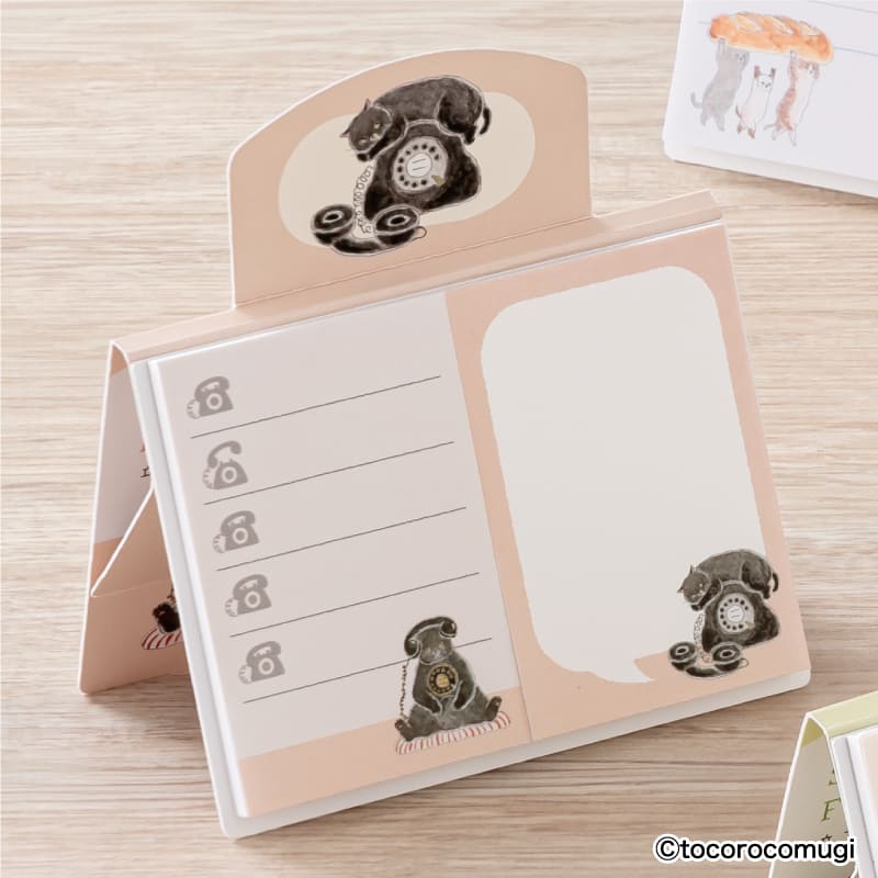 立つふせんBIG もしもし黒猫電話にゃんこ／To Do ＆ フリースペース