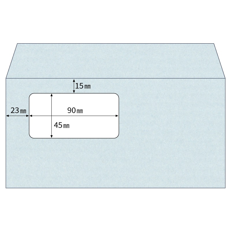 窓つき封筒 A4三ツ折用（長6）/メタル