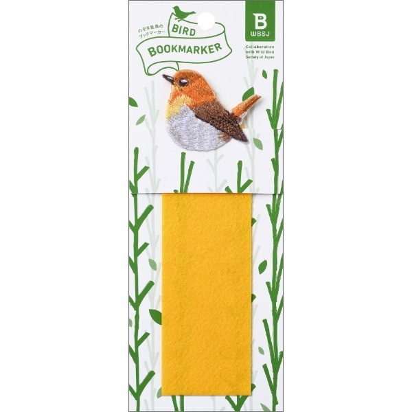 BIRD BOOKMARKER 刺繍しおり コマドリ