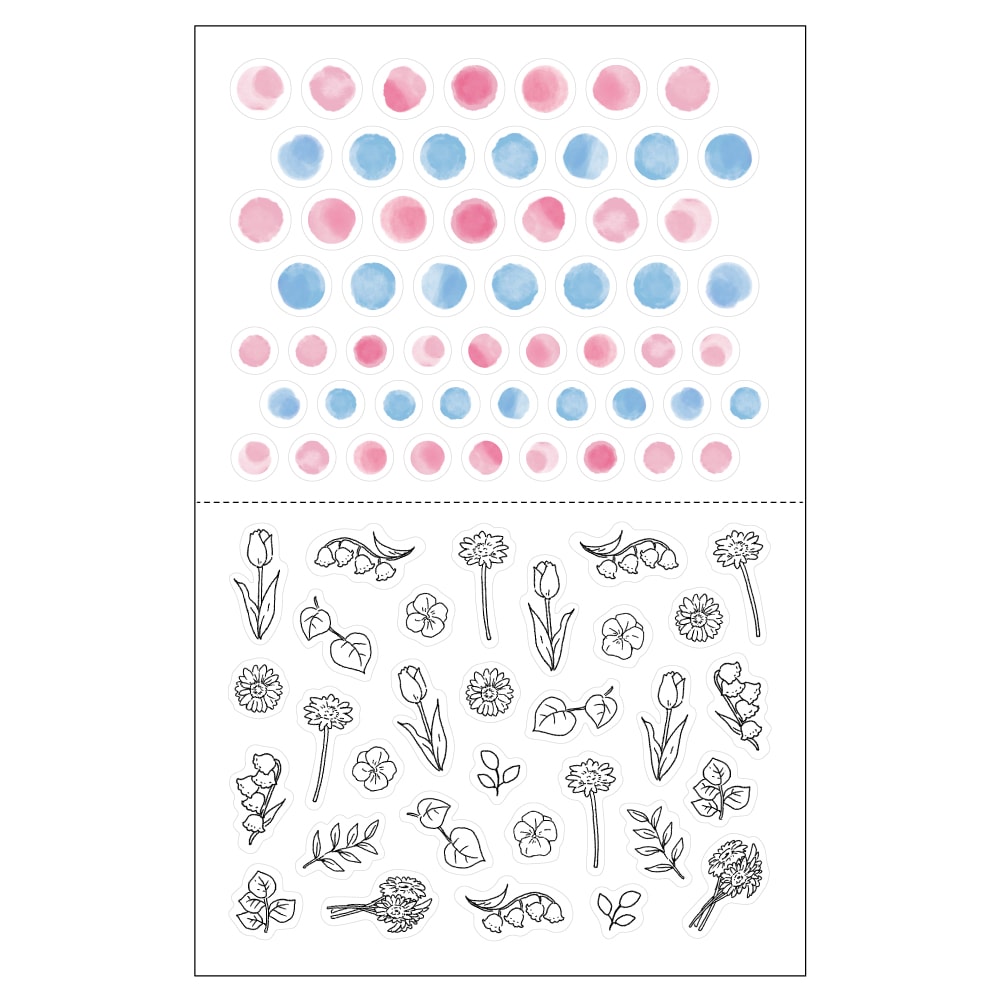 MYFAV かさねて彩るデコシール フラワー＆リーフ