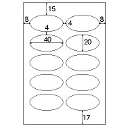 光沢紙 ネームシール だ円