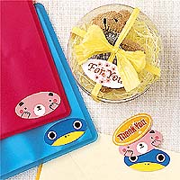 光沢紙 ネームシール だ円