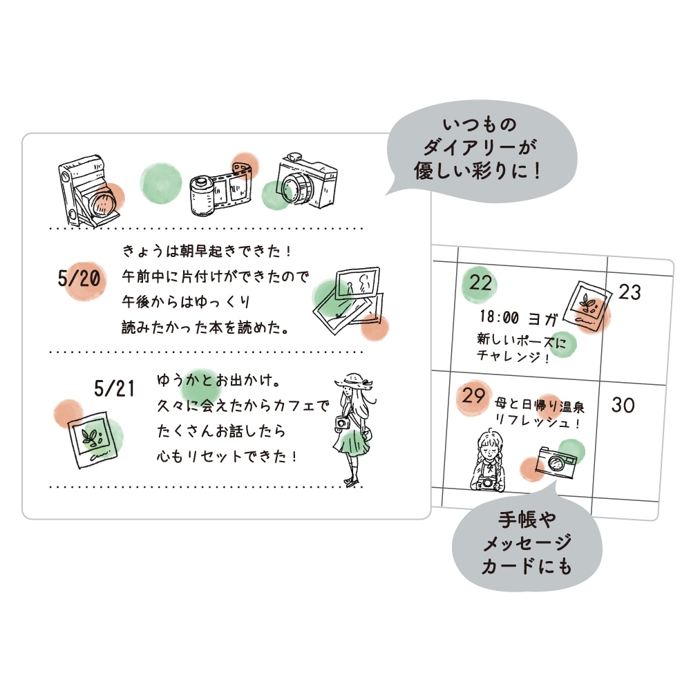 MYFAV かさねて彩るデコシール カメラ＆ガール