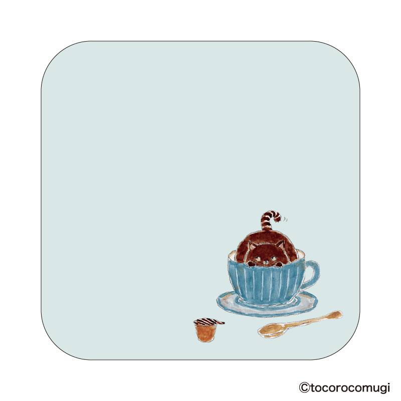 しっかり貼れるピタふせん M（メモタイプ）／トコロコムギ 忍びのコーヒーにゃんこ