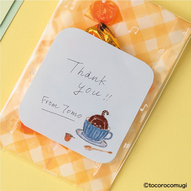 しっかり貼れるピタふせん M（メモタイプ）／トコロコムギ 忍びのコーヒーにゃんこ