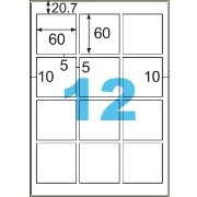 撥水（はっすい）紙ラベル A4 12面