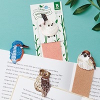 BIRD BOOKMARKER 刺繍しおり スズメ