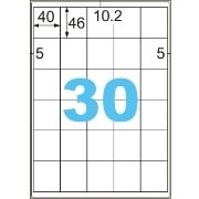 撥水(はっすい)紙ラベル A4 30面