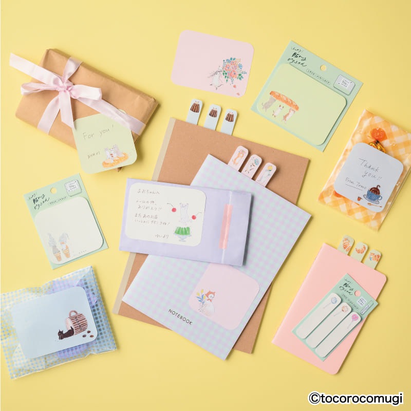 しっかり貼れるピタふせん S（ブックマークタイプ）／トコロコムギ お花の妖精さんにゃんこ