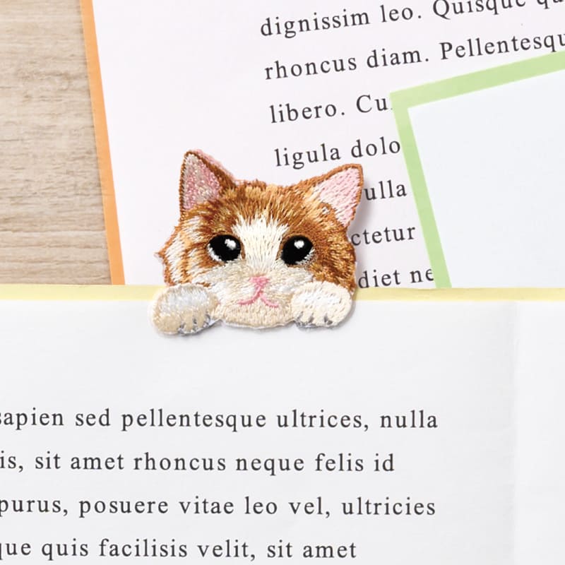 ANIMAL BOOKMARKER 刺繍しおり マンチカン