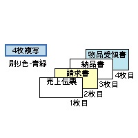 売上伝票 請求・納品・受領付 4P
